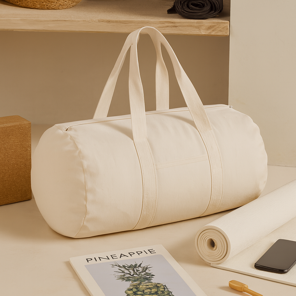 Lamar Recycled cotton duffle bag.