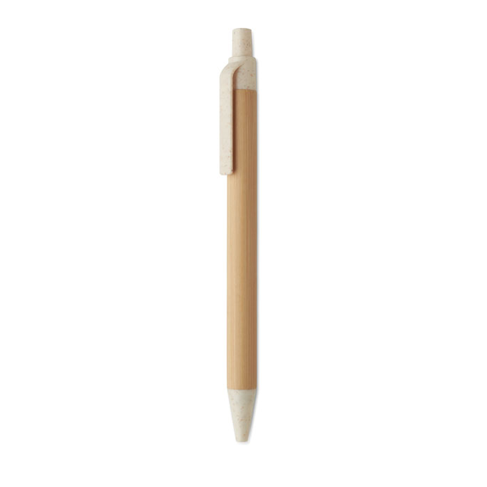 Frances Push button ball pen in bamboo (1)