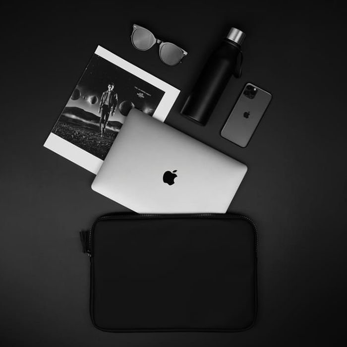 Wanda Water-repellent nubuck PU fabric laptop case (7)