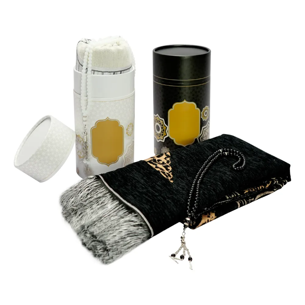 Regal Prayer Mat with Tasbih in tubular box (1)